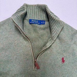 Green Ralph Lauren Quarter Zip Pullover Size Small
